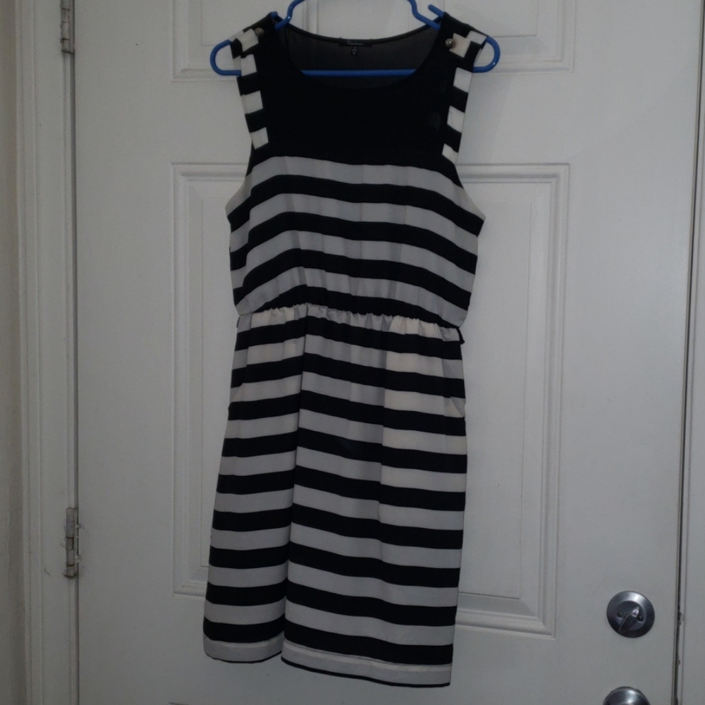 Black and white party dress